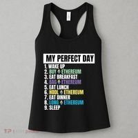 Ethereum My Perfect Day, Buy Crypto, Buy ETH, Funny Crypto Meme Women's Tank Top thumb 3
