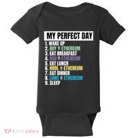 Ethereum My Perfect Day, Buy Crypto, Buy ETH, Funny Crypto Meme Baby Bodysuit thumb 0