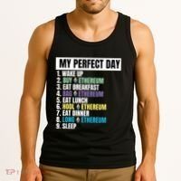 Ethereum My Perfect Day, Buy Crypto, Buy ETH, Funny Crypto Meme Tank Top thumb 3