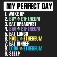 Ethereum My Perfect Day, Buy Crypto, Buy ETH, Funny Crypto Meme Golf Towel thumb 3