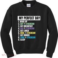 Ethereum My Perfect Day, Buy Crypto, Buy ETH, Funny Crypto Meme Kids Sweatshirt thumb 0