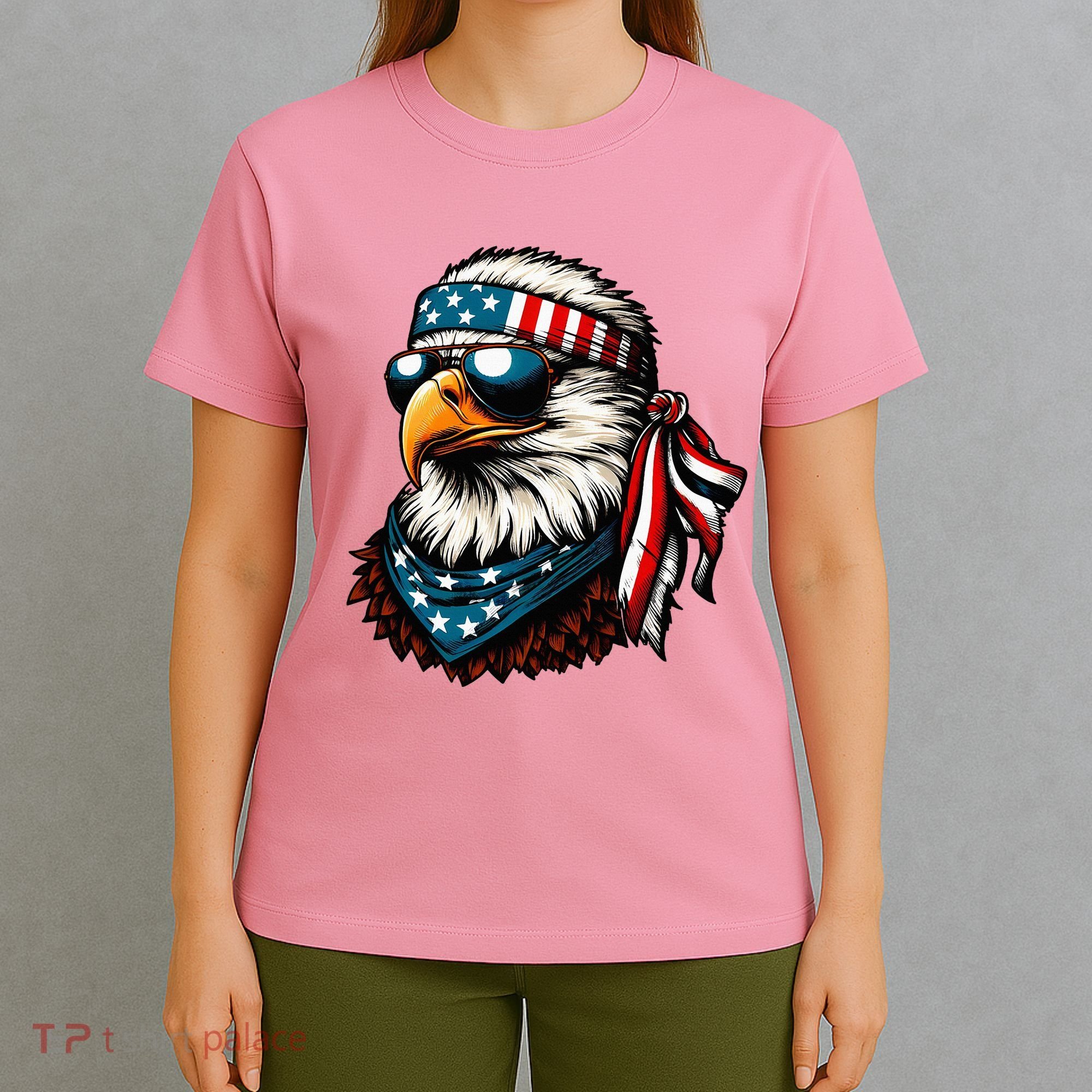 Eagle Mullet Patriotic 4th Of July Patriot Usa American Flag T-Shirt