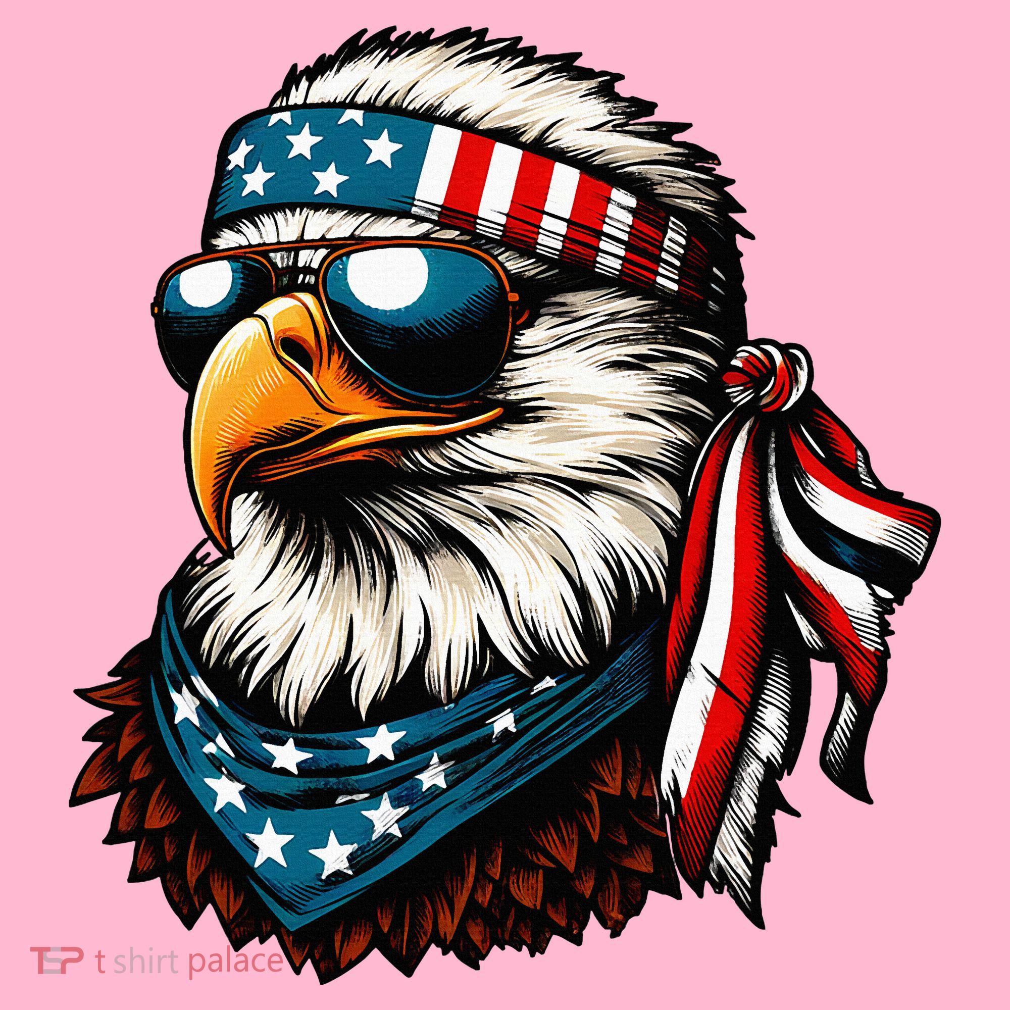 Eagle Mullet Patriotic 4th Of July Patriot Usa American Flag T-Shirt