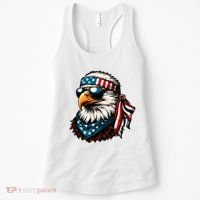 Eagle Mullet Patriotic 4th Of July Patriot Usa American Flag Women's Tank Top thumb 0