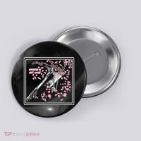 Empathy Is Not Weak Animae e Axe Floral Button thumb 0