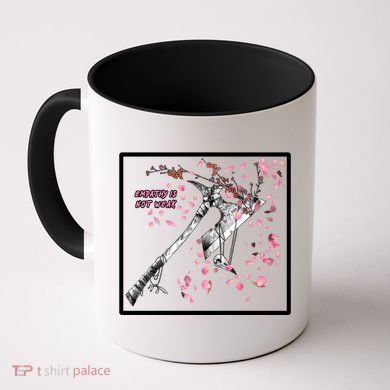 Empathy Is Not Weak Animae e Axe Floral Coffee Mug