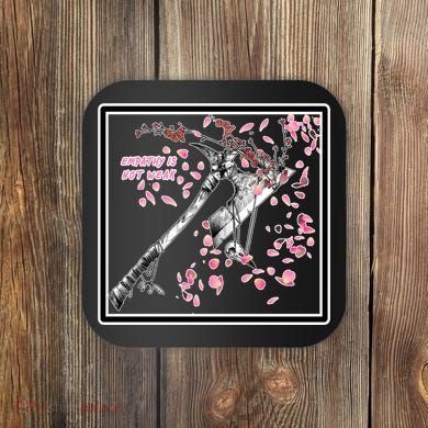 Empathy Is Not Weak Animae e Axe Floral Coaster