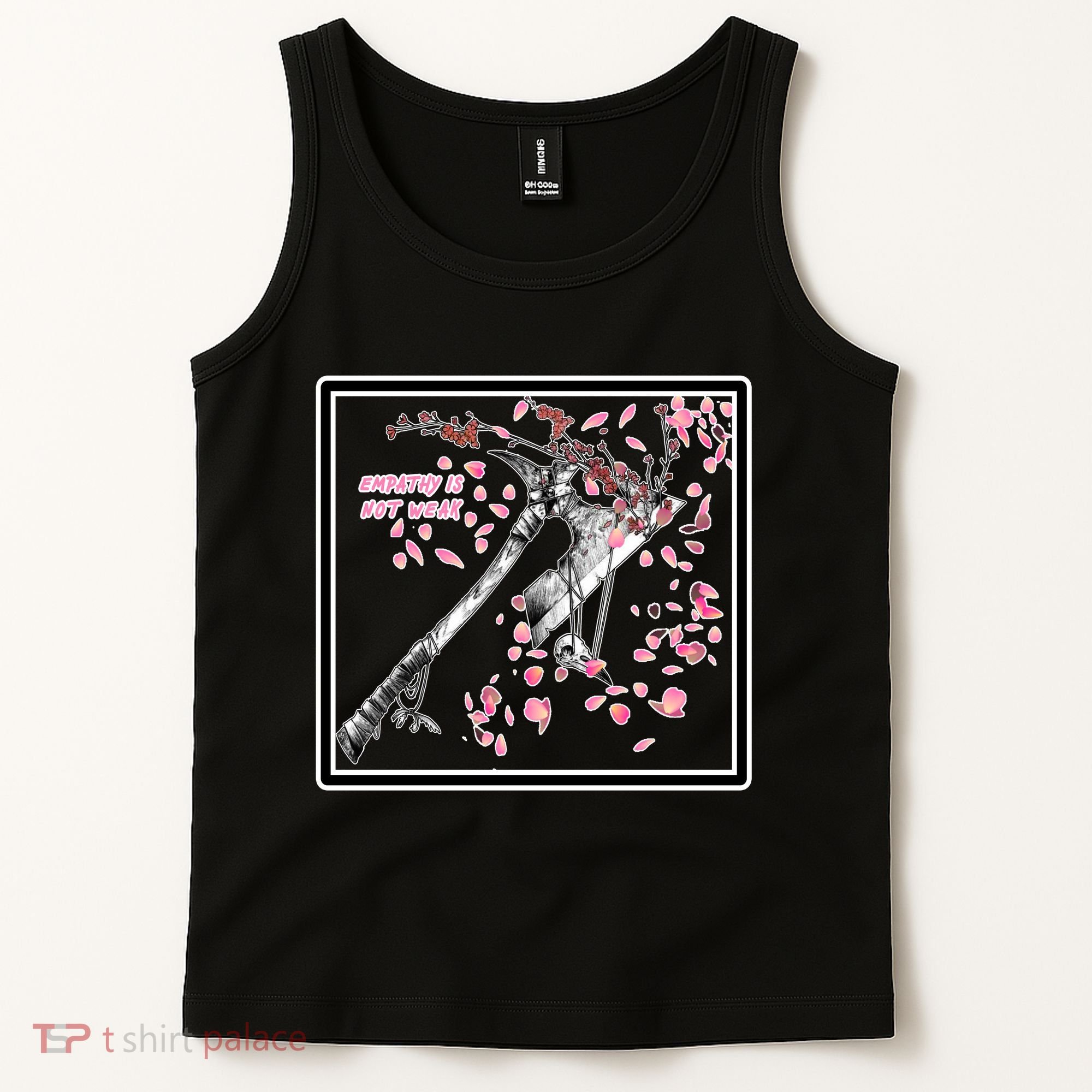 Empathy Is Not Weak Animae e Axe Floral Tank Top