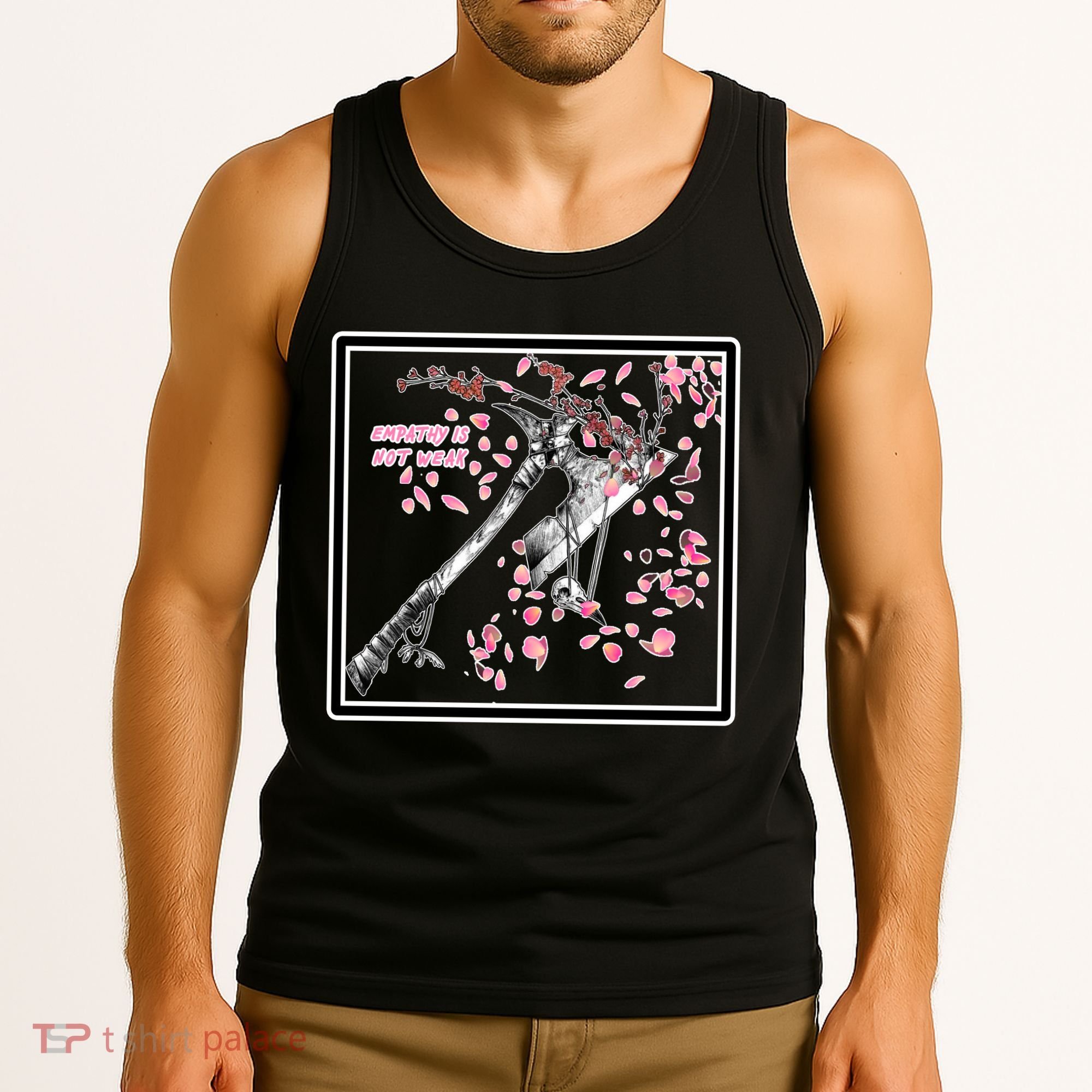 Empathy Is Not Weak Animae e Axe Floral Tank Top