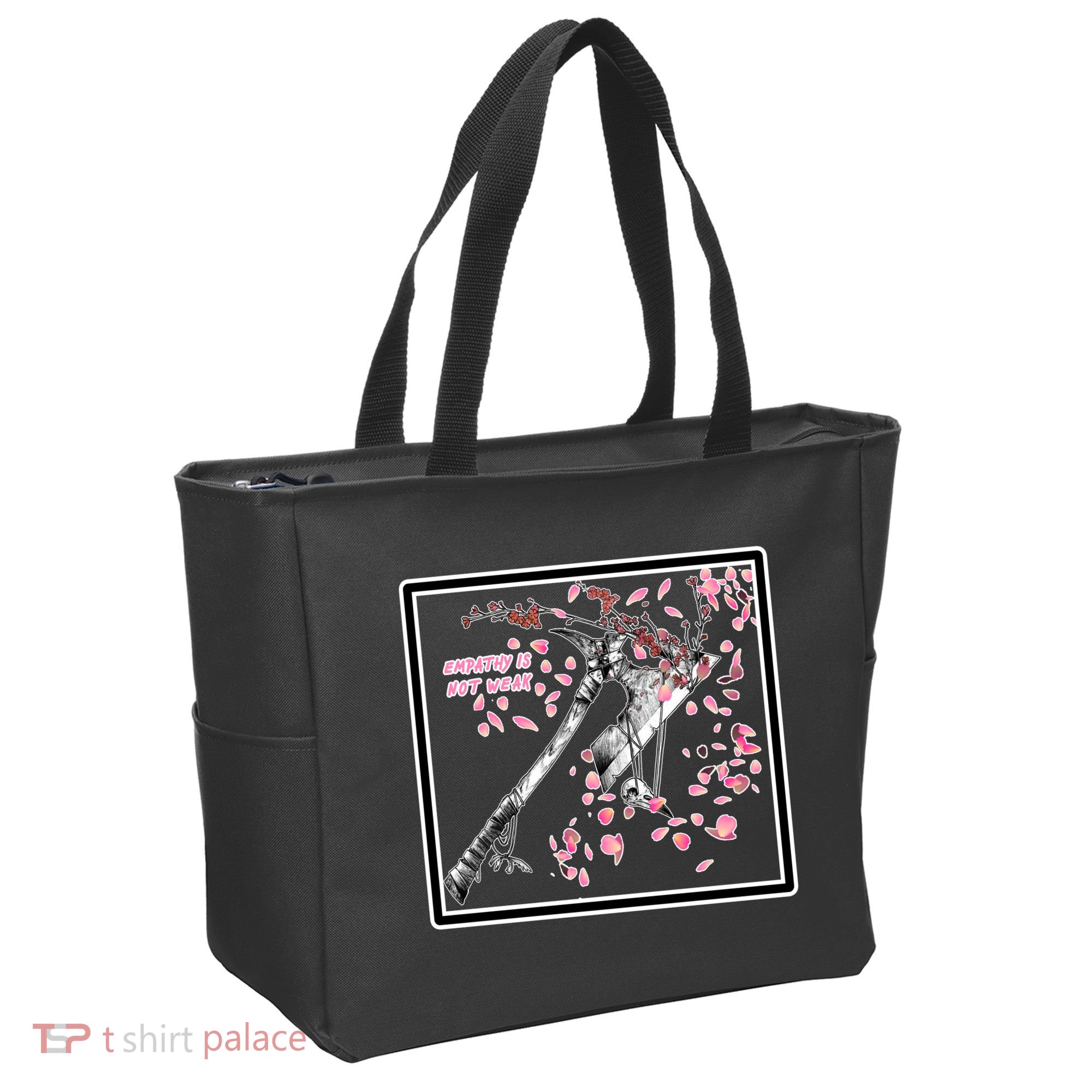 Empathy Is Not Weak Animae e Axe Floral Tote Bag