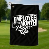 Employee Of The Month Runner Up Golf Towel thumb 1