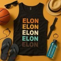 Elon Musk Retro Tank Top thumb 4
