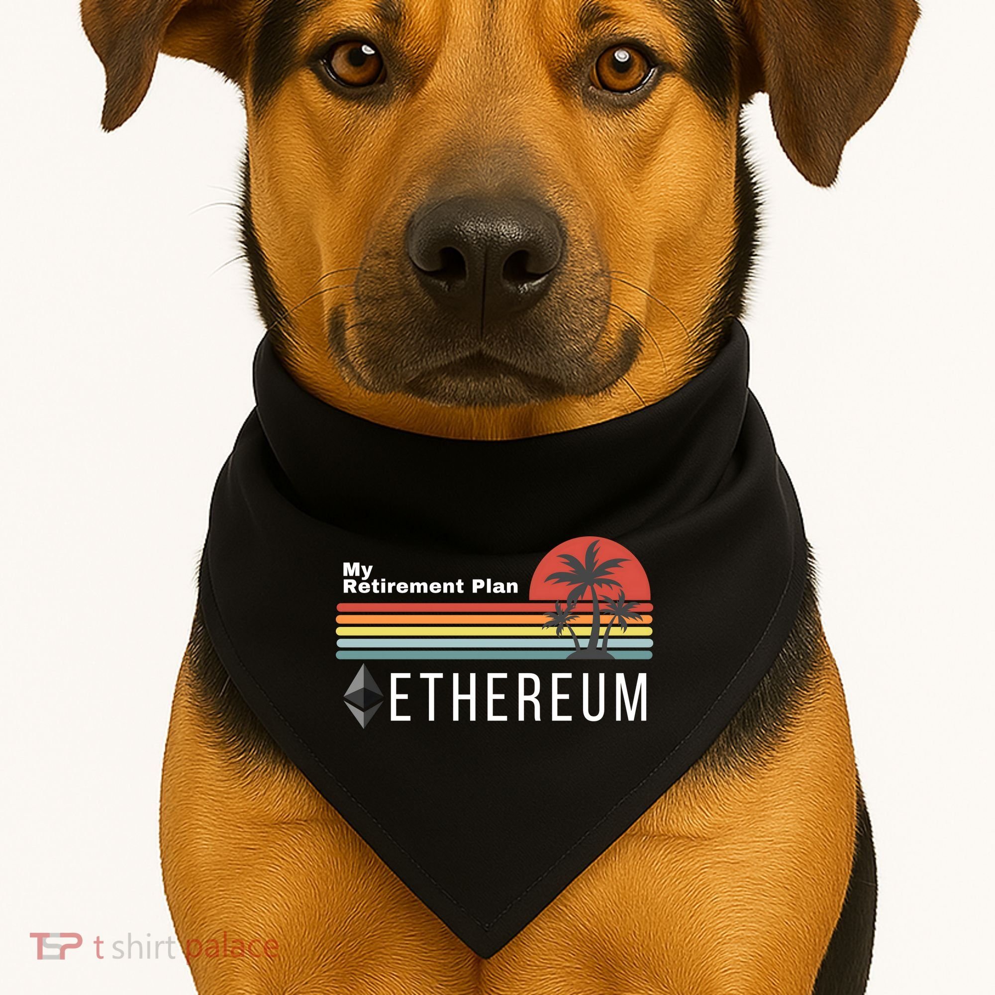 Ethereum My Retirement Plan Blockchain ETH Crypto HODL ETH USA-Made Doggie Bandana