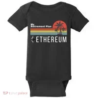 Ethereum My Retirement Plan Blockchain ETH Crypto HODL ETH Baby Bodysuit thumb 0