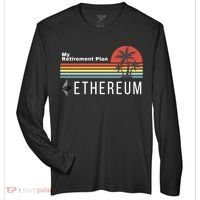 Ethereum My Retirement Plan Blockchain ETH Crypto HODL ETH Zone Performance Long-Sleeve T-Shirt thumb 0