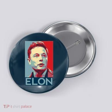 Elon Musk Retro Button