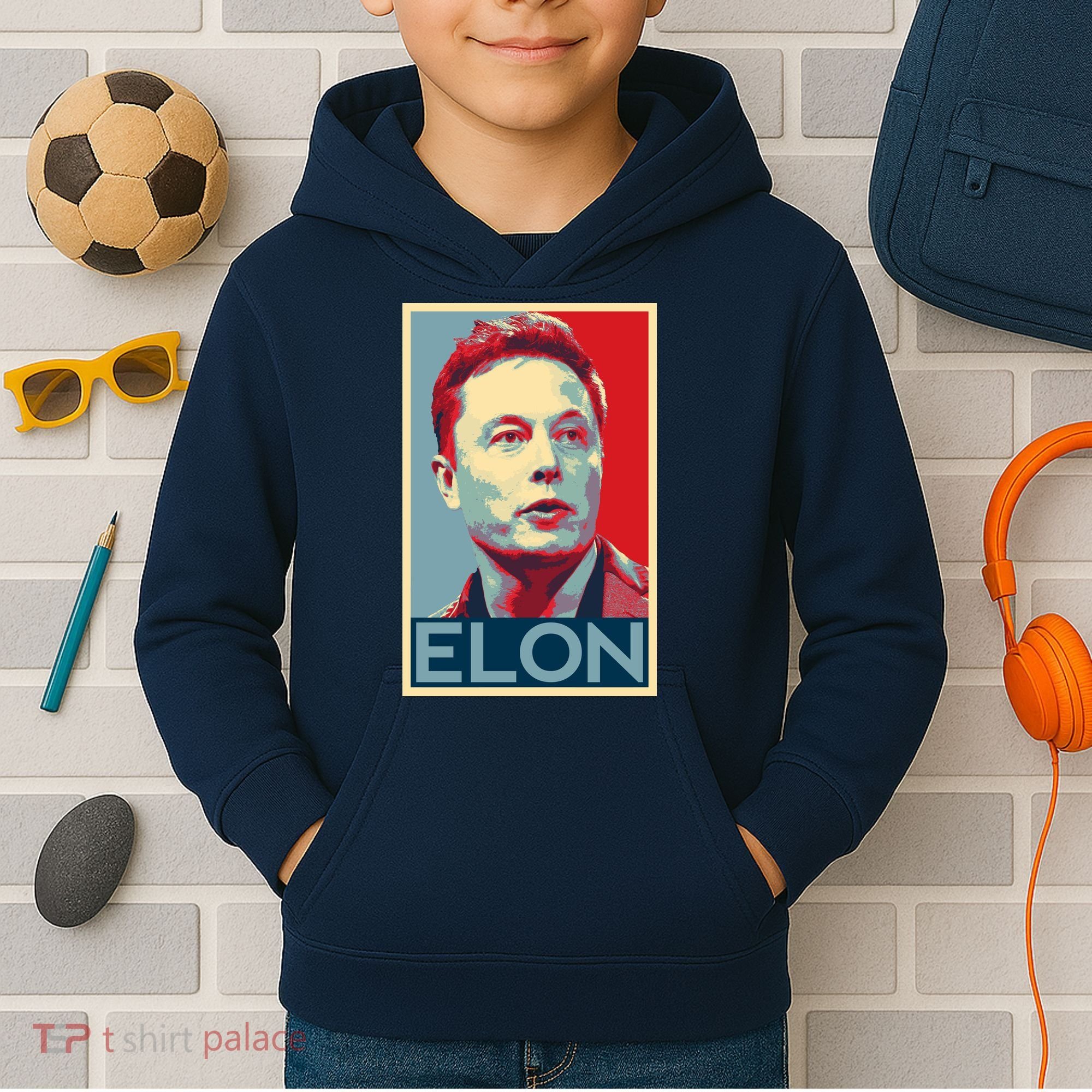 Elon Musk Retro Kids Hoodie
