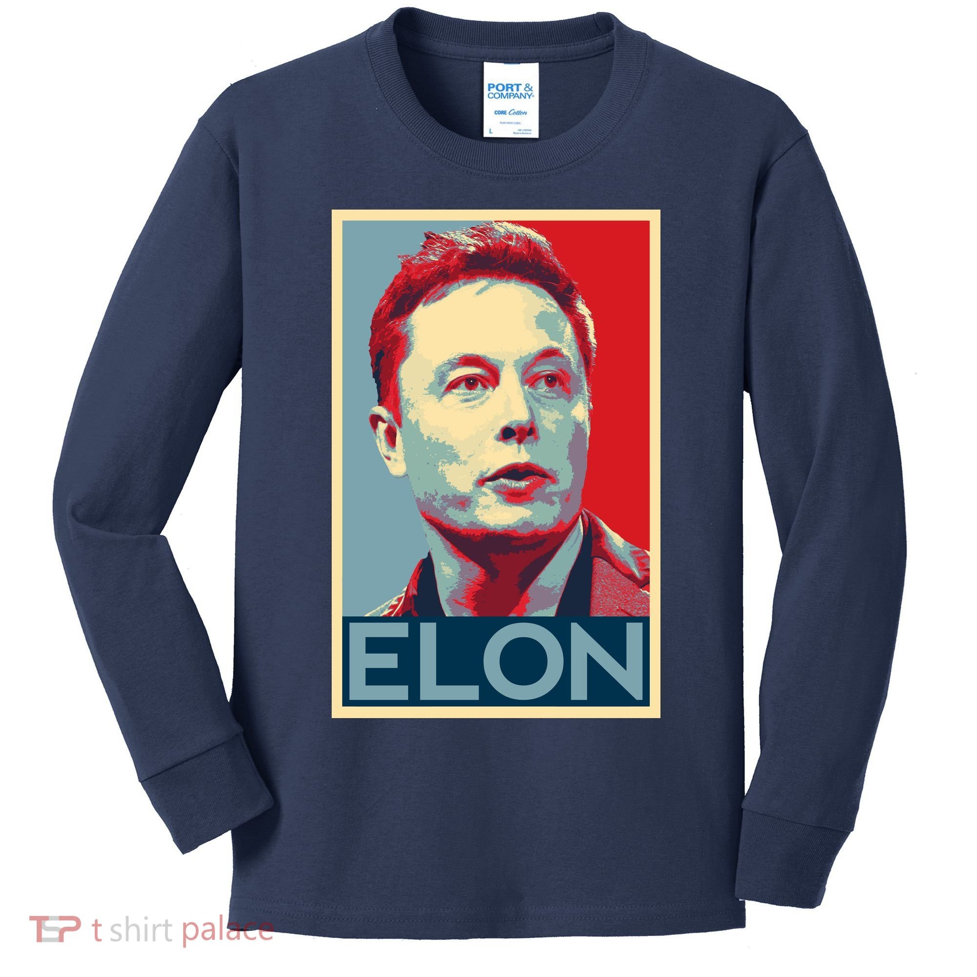 Elon Musk Retro Kids Long Sleeve Shirt