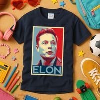 Elon Musk Retro Kids T-Shirt thumb 3