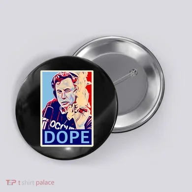 Elon Musk Retro Dope Button