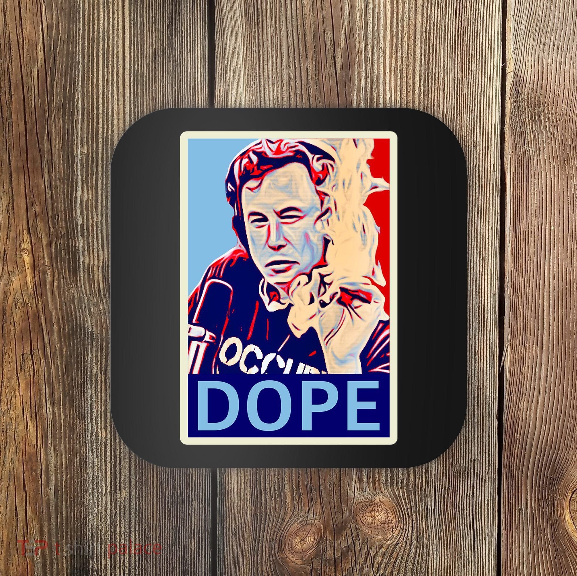 Elon Musk Retro Dope Coaster