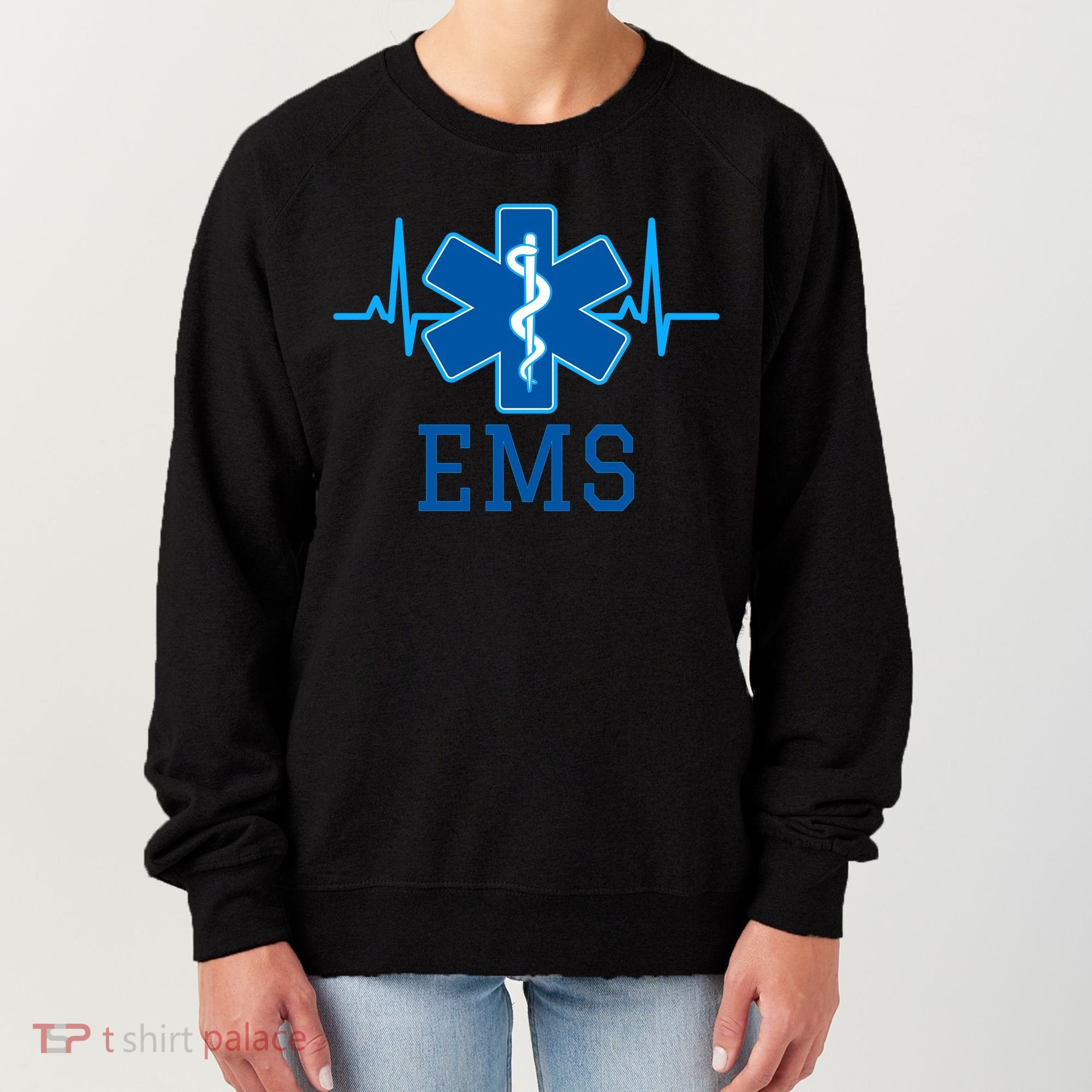 EMS Emergency Medical Services Pulse Logo Women's Sweatshirt