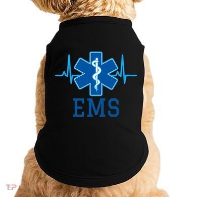 EMS Emergency Medical Services Pulse Logo Doggie Tank