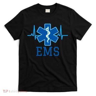 EMS Emergency Medical Services Pulse Logo T-Shirt