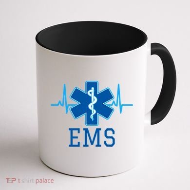EMS Emergency Medical Services Pulse Logo Coffee Mug back