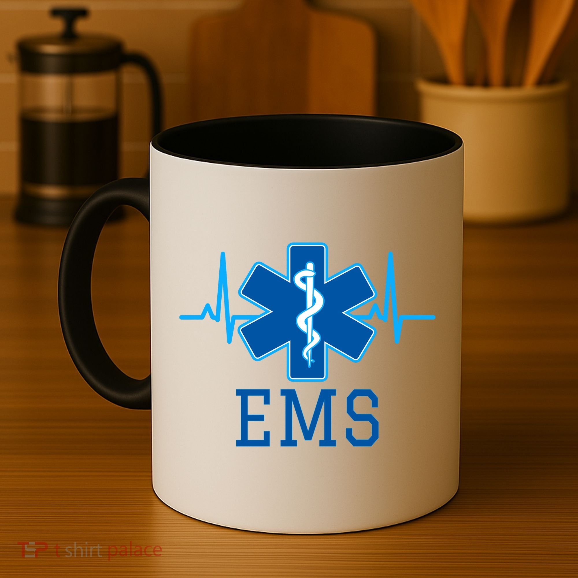 EMS Emergency Medical Services Pulse Logo Coffee Mug