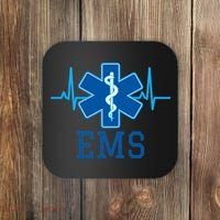 EMS Emergency Medical Services Pulse Logo Coaster thumb 0