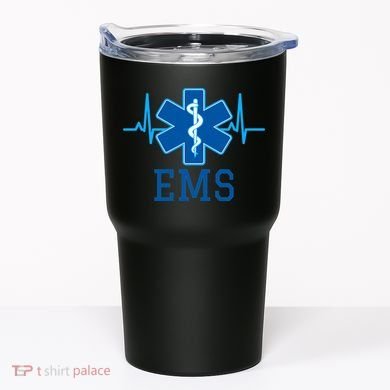 EMS Emergency Medical Services Pulse Logo Tumbler