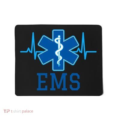 EMS Emergency Medical Services Pulse Logo Mousepad