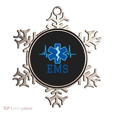 EMS Emergency Medical Services Pulse Logo Ornament
