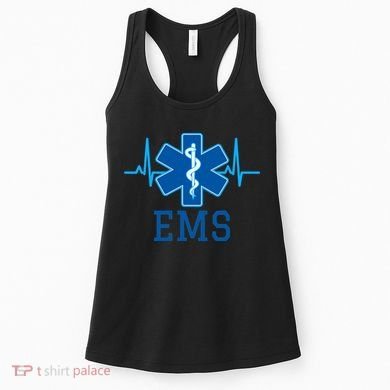 EMS Emergency Medical Services Pulse Logo Women's Tank Top
