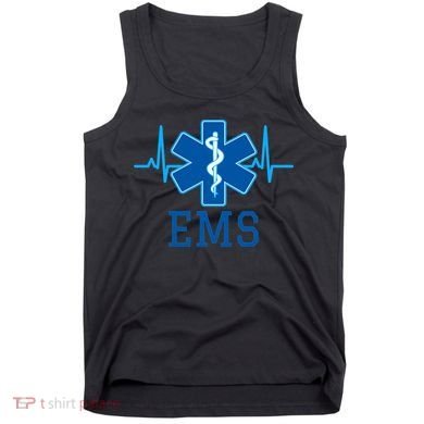 EMS Emergency Medical Services Pulse Logo Tank Top