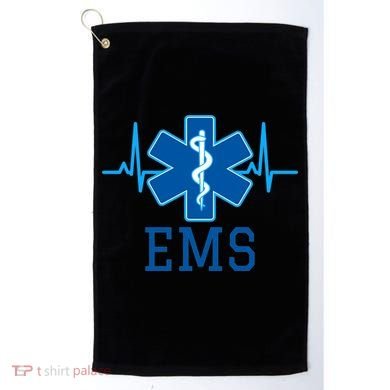 EMS Emergency Medical Services Pulse Logo Golf Towel