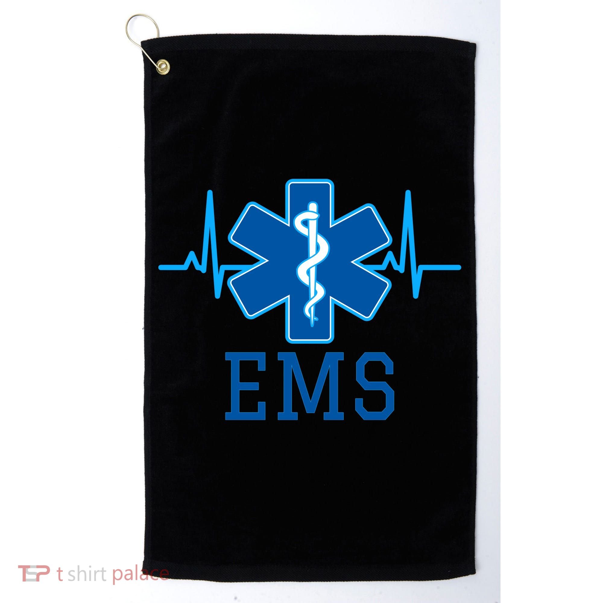 EMS Emergency Medical Services Pulse Logo Golf Towel