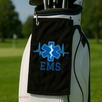 EMS Emergency Medical Services Pulse Logo Golf Towel thumb 2