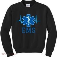 EMS Emergency Medical Services Pulse Logo Kids Sweatshirt thumb 0