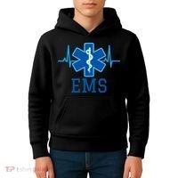 EMS Emergency Medical Services Pulse Logo Kids Hoodie thumb 4