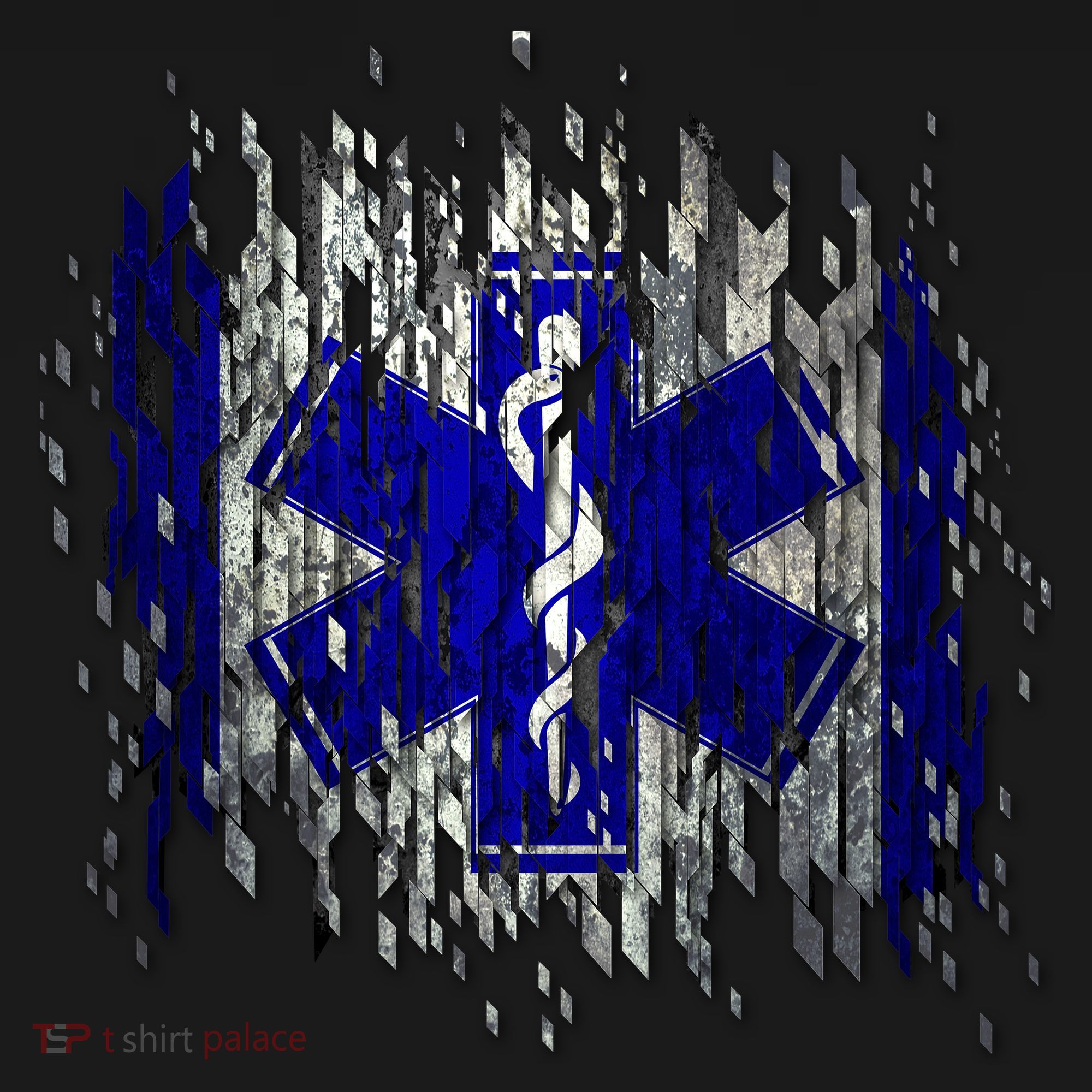 EMS Emergency Medical Services Ripped Torn Flag Backpack