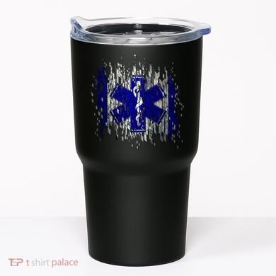EMS Emergency Medical Services Ripped Torn Flag Tumbler