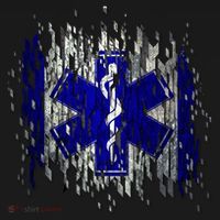 EMS Emergency Medical Services Ripped Torn Flag Ornament thumb 1