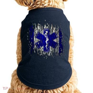 EMS Emergency Medical Services Ripped Torn Flag Doggie Tank