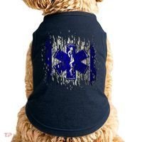 EMS Emergency Medical Services Ripped Torn Flag Doggie Tank thumb 0