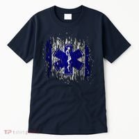 EMS Emergency Medical Services Ripped Torn Flag Tall T-Shirt thumb 0