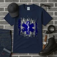 EMS Emergency Medical Services Ripped Torn Flag Tall T-Shirt thumb 3