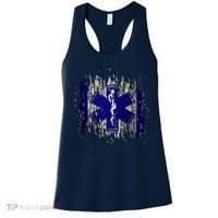 EMS Emergency Medical Services Ripped Torn Flag Women's Tank Top thumb 0