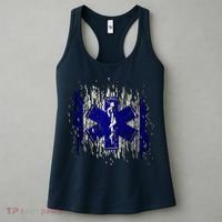 EMS Emergency Medical Services Ripped Torn Flag Women's Tank Top thumb 3